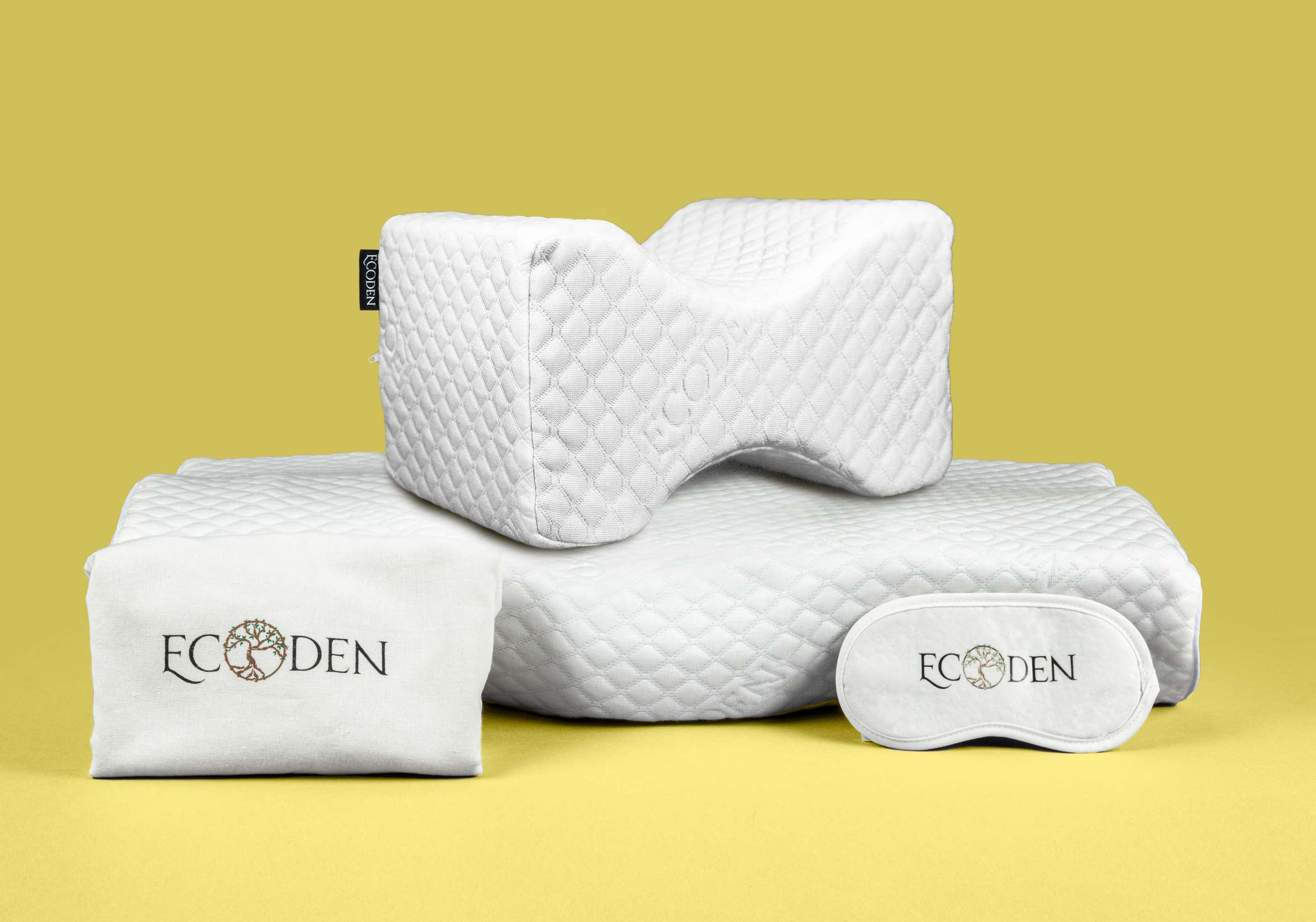Ecoden® Ultimate Comfort Sleep Pillow Bundle for Neck & Back Support